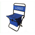 IRON FOLDING COMPACT FISHING & OUTDOOR CHAIR with ICE PACK LOGO BEACH CAMP GARDEN SEAT